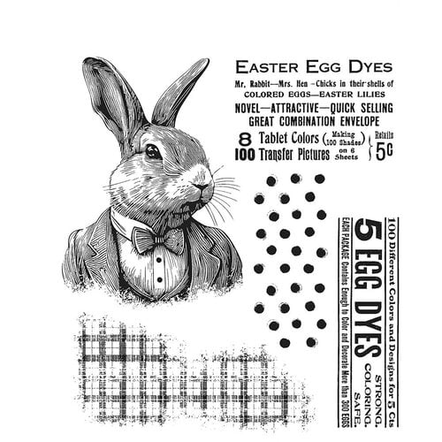 Stampers Anonymous - Tim Holtz - Cling Mounted Rubber Stamp Set - Mr. Rabbit 1 Stampers Anonymous - Tim Holtz - Cling Mounted Rubber Stamp Set - Mr. Rabbit