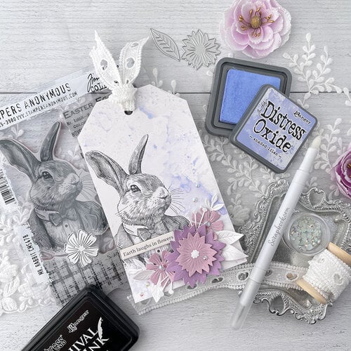 Stampers Anonymous - Tim Holtz - Cling Mounted Rubber Stamp Set - Mr. Rabbit 6 Stampers Anonymous - Tim Holtz - Cling Mounted Rubber Stamp Set - Mr. Rabbit