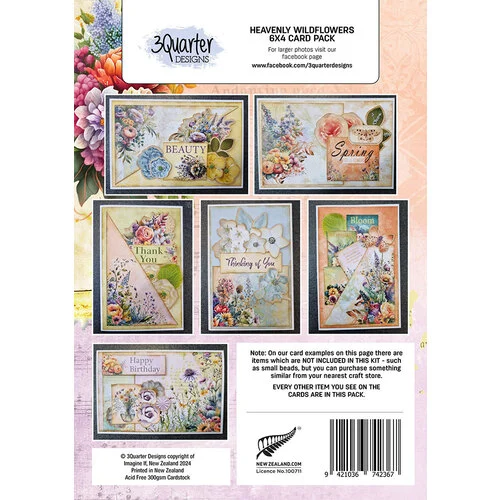 3Quarter Designs - Heavenly Wildflowers Collection - Card Kit
