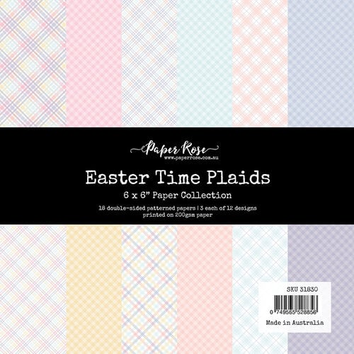 Paper Rose - Easter Time Collection - 6 x 6 Paper Collection - Plaids 1 Paper Rose - Easter Time Collection - 6 x 6 Paper Collection - Plaids