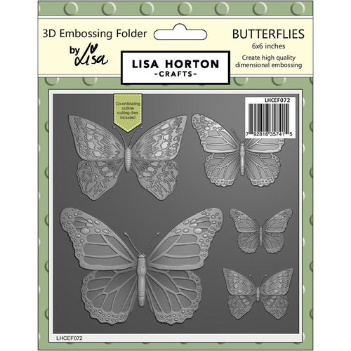 Lisa Horton Crafts - 3D Embossing Folder - Butterflies 1 Lisa Horton Crafts - 3D Embossing Folder - Butterflies