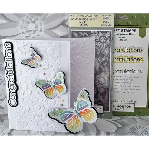 Lisa Horton Crafts - 3D Embossing Folder - Butterflies 3 Lisa Horton Crafts - 3D Embossing Folder - Butterflies
