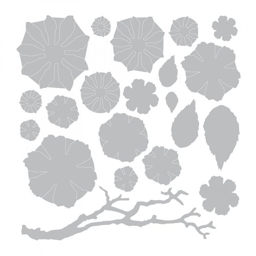 Sizzix - Tim Holtz - Alterations Collection - Thinlits Dies - Small Tattered Florals