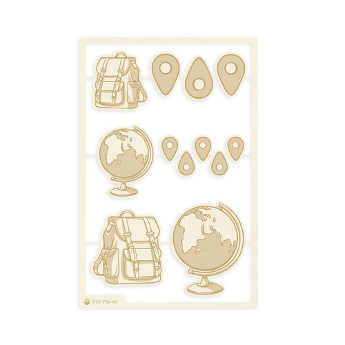 P13 - Travel Journal Collection - Light Chipboard Embellishments - 2 2 P13 - Travel Journal Collection - Light Chipboard Embellishments - 2