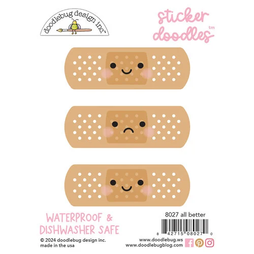 Doodlebug Design - Happy Healing Collection - Stickers - Doodles - All Better