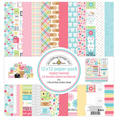 Doodlebug Design - Happy Healing Collection - 12 x 12 Paper Pack 1 Doodlebug Design - Happy Healing Collection - 12 x 12 Paper Pack