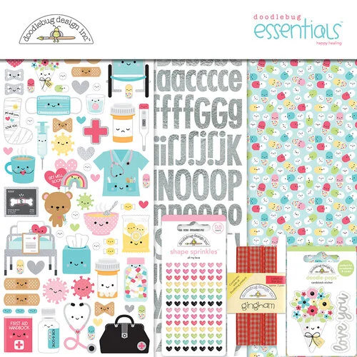 Doodlebug Design - Happy Healing Collection - Essentials Kit 1 Doodlebug Design - Happy Healing Collection - Essentials Kit