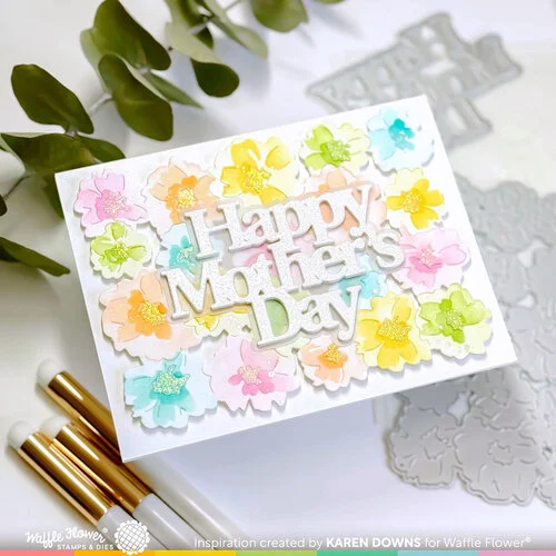Waffle Flower Crafts - Craft Dies - Painted Flowers
