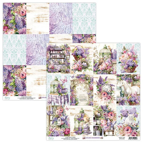 Mintay Papers - Lilac Garden Collection - 12 x 12 Double Sided Paper - 06 1 Mintay Papers - Lilac Garden Collection - 12 x 12 Double Sided Paper - 06