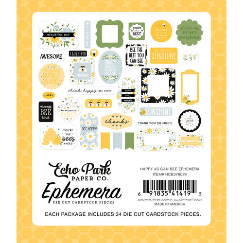 Echo Park - Happy As Can Bee Collection - Ephemera 2 Echo Park - Happy As Can Bee Collection - Ephemera