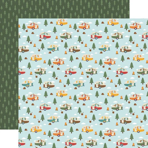 Echo Park - Into The Wild Collection - 12 x 12 Double Sided Paper - Happy Camper 1 Echo Park - Into The Wild Collection - 12 x 12 Double Sided Paper - Happy Camper