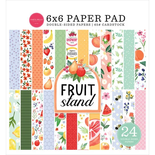 Carta Bella Paper - Fruit Stand Collection - 6 x 6 Paper Pad 1 Carta Bella Paper - Fruit Stand Collection - 6 x 6 Paper Pad