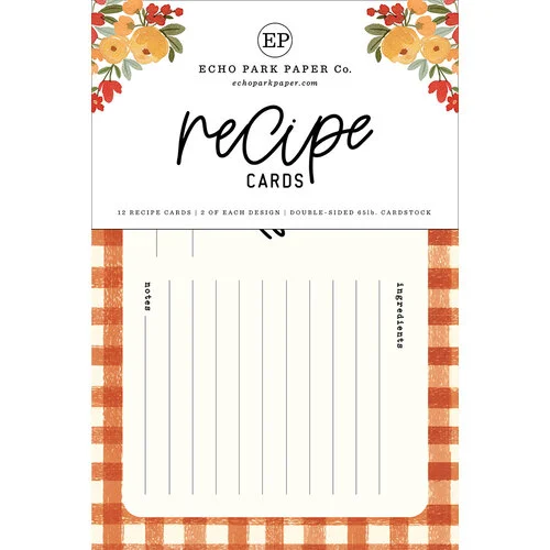 Echo Park - Recipe Cards Collection - Recipe Cards - Hello Autumn