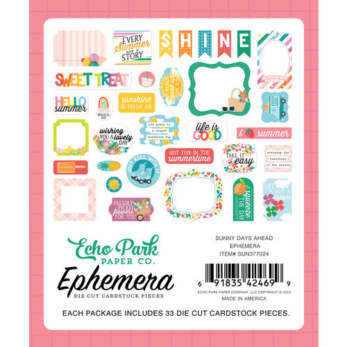 Echo Park - Sunny Days Ahead Collection - Ephemera 2 Echo Park - Sunny Days Ahead Collection - Ephemera