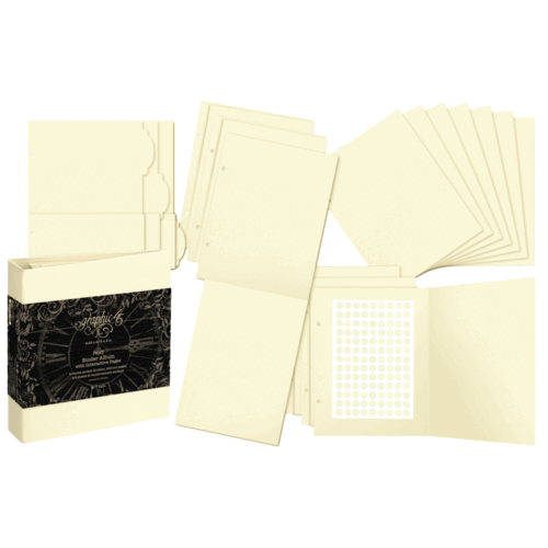 Graphic 45 - Binder Album With Interactive Pages - Ivory