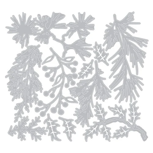 Sizzix - Tim Holtz - Thinlits Dies - Vault Holiday Greens Mini 4 Sizzix - Tim Holtz - Thinlits Dies - Vault Holiday Greens Mini