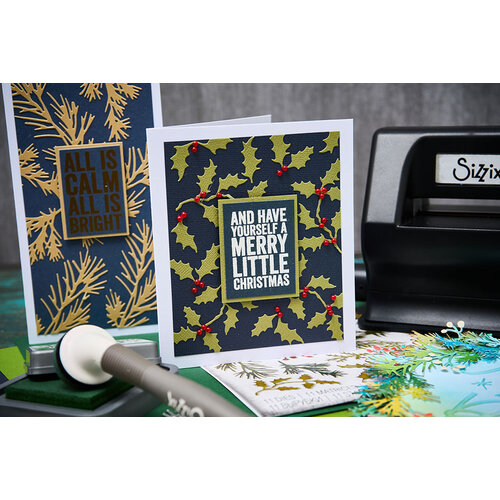 Sizzix - Tim Holtz - Thinlits Dies - Vault Holiday Greens Mini 7 Sizzix - Tim Holtz - Thinlits Dies - Vault Holiday Greens Mini
