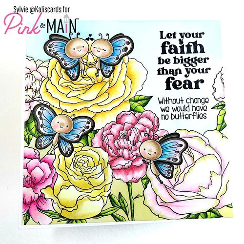 Pink and Main - Clear Photopolymer Stamps - Butterfly Friends
