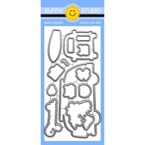 Sunny Studio Stamps - Sunny Snippets - Craft Dies - Beach Bus