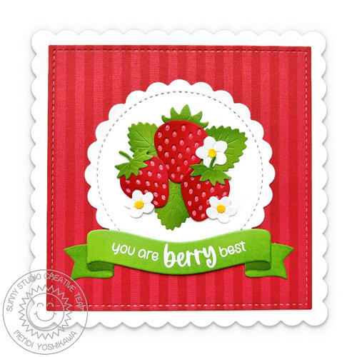 Sunny Studio Stamps - Sunny Snippets - Craft Dies - Strawberry Patch 5 Sunny Studio Stamps - Sunny Snippets - Craft Dies - Strawberry Patch