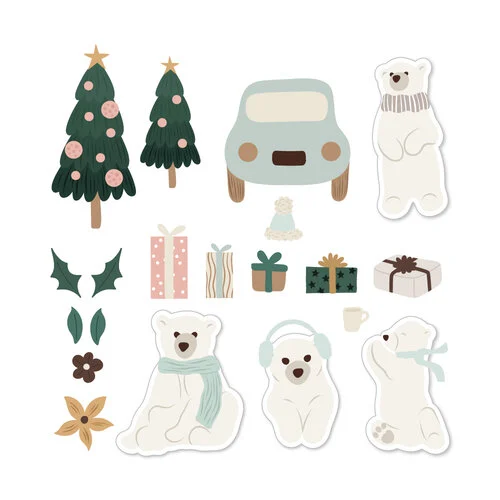 Scrapbook.com - Decorative Die Set - Beary Christmas