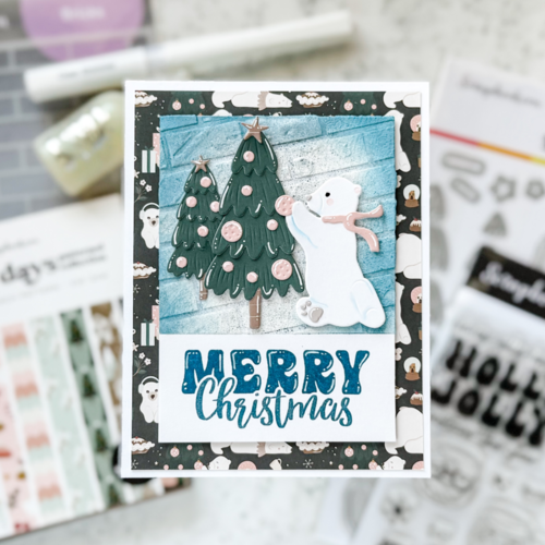 Scrapbook.com - Decorative Die Set - Beary Christmas