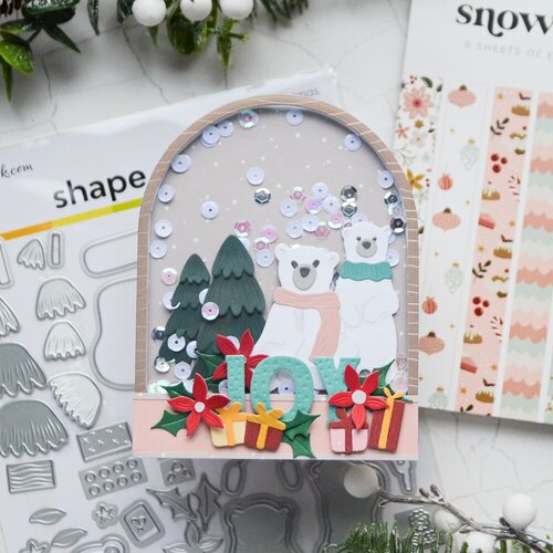 Scrapbook.com - Decorative Die Set - Beary Christmas