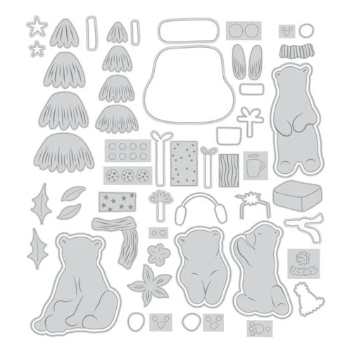 Scrapbook.com - Decorative Die Set - Beary Christmas