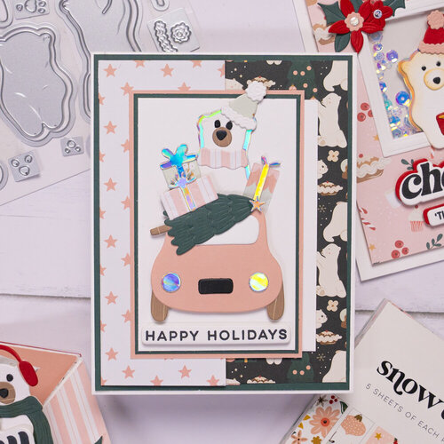 Scrapbook.com - Decorative Die Set - Beary Christmas