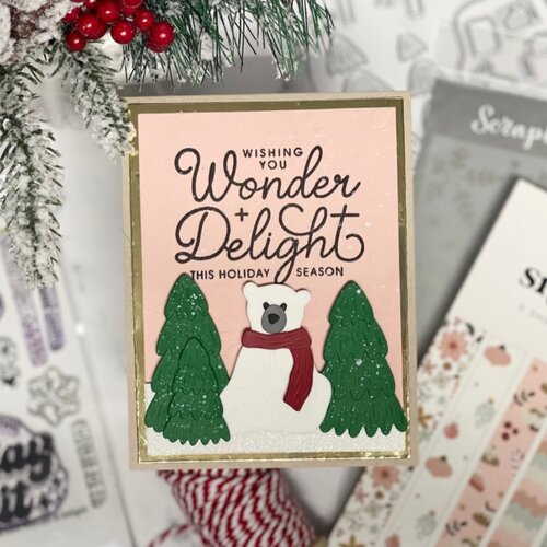 Scrapbook.com - Decorative Die Set - Beary Christmas