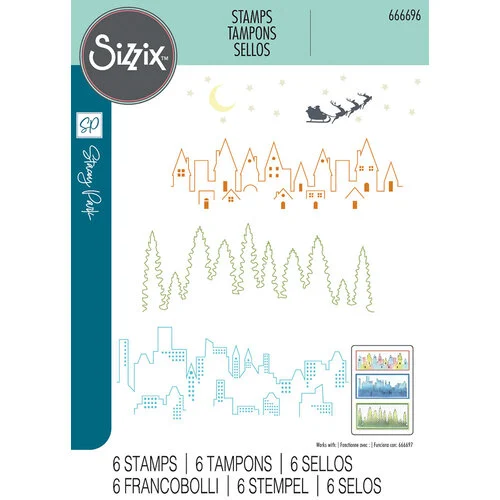 Sizzix - Stacey Park - Clear Stamps - Cosmopolitan - The View 1 Sizzix - Stacey Park - Clear Stamps - Cosmopolitan - The View