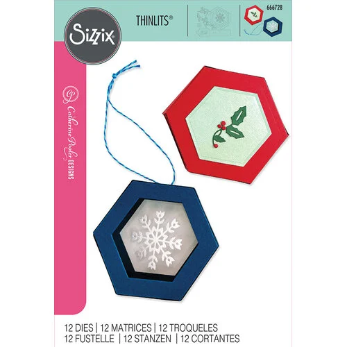 Sizzix - Catherine Pooler Designs - Thinlits Dies - Hanging Ornament Box 1 Sizzix - Catherine Pooler Designs - Thinlits Dies - Hanging Ornament Box