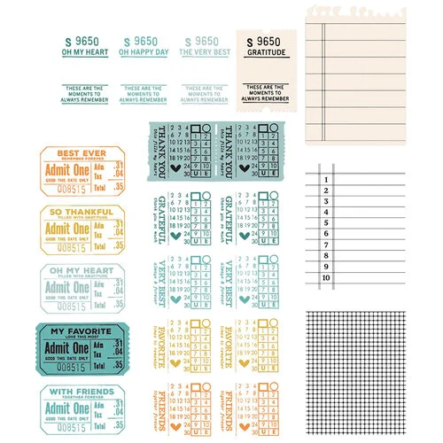 Sizzix - 49 and Market Collection - Framelits Dies with Clear Stamps - Forever Journal Essentials