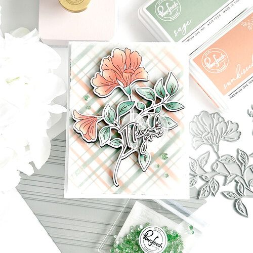 Pinkfresh Studio - Press Plates - Diagonal Plaid