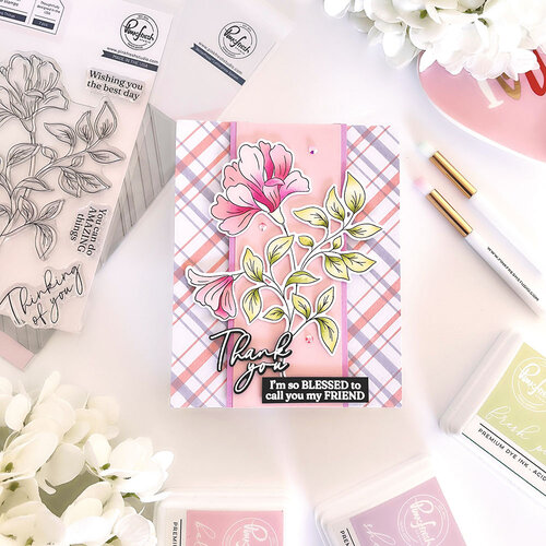 Pinkfresh Studio - Press Plates - Diagonal Plaid