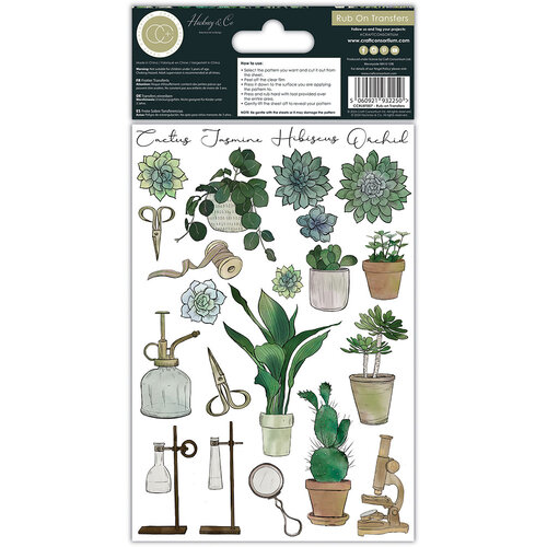 Craft Consortium - Botany Boutique Collection - Rub-On Transfers - 2 Pack
