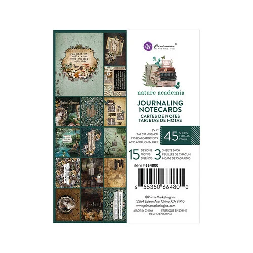 Prima - Nature Academia Collection - 3 x 4 Journaling Cards 1 Prima - Nature Academia Collection - 3 x 4 Journaling Cards