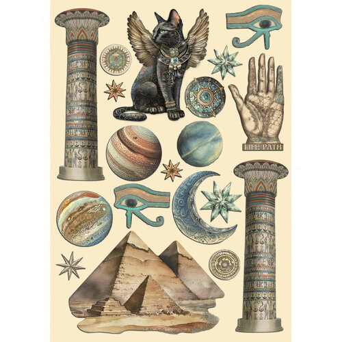 Stamperia - Fortune Collection - Colored Wooden Shapes 1 Stamperia - Fortune Collection - Colored Wooden Shapes