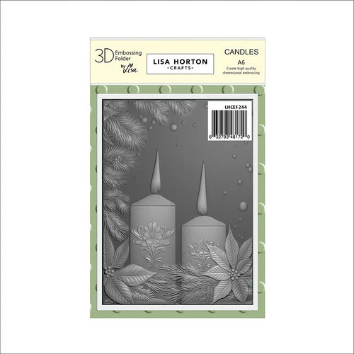 Lisa Horton Crafts - 3D Embossing Folder - Candles