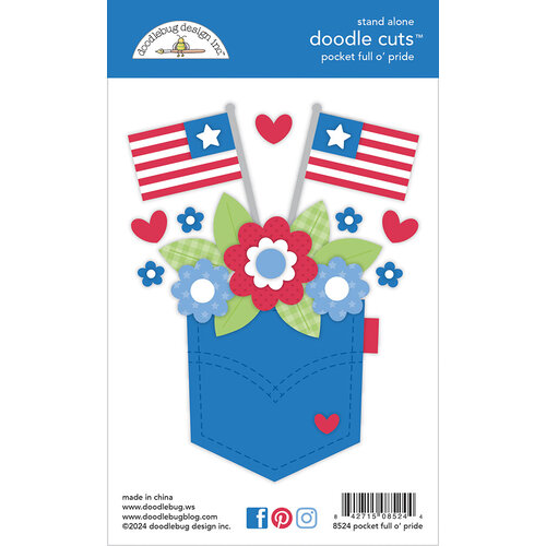 Doodlebug Design - Hometown USA Collection - Doodle Cuts - Metal Dies - Pocket Full O' Pride 1 Doodlebug Design - Hometown USA Collection - Doodle Cuts - Metal Dies - Pocket Full O' Pride