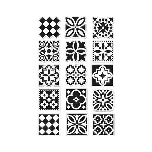 Hero Arts - Clear Photopolymer Stamps - Decorative Tiles