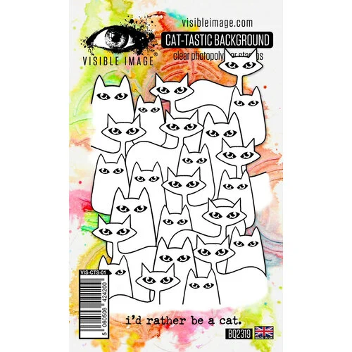 Visible Image - Clear Photopolymer Stamps - Cat-tastic Background 1 Visible Image - Clear Photopolymer Stamps - Cat-tastic Background