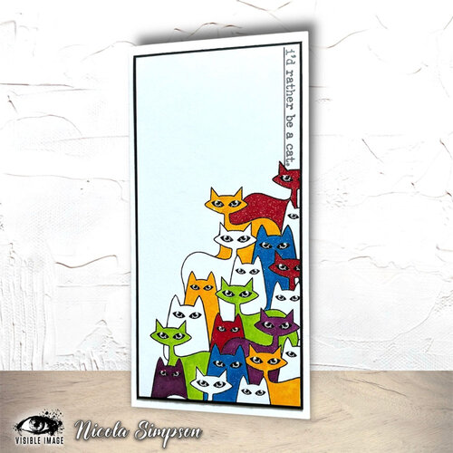 Visible Image - Clear Photopolymer Stamps - Cat-tastic Background 2 Visible Image - Clear Photopolymer Stamps - Cat-tastic Background