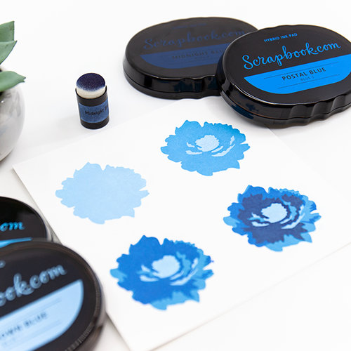 Scrapbook.com - Premium Hybrid Ink Pad Kit - Blue Group