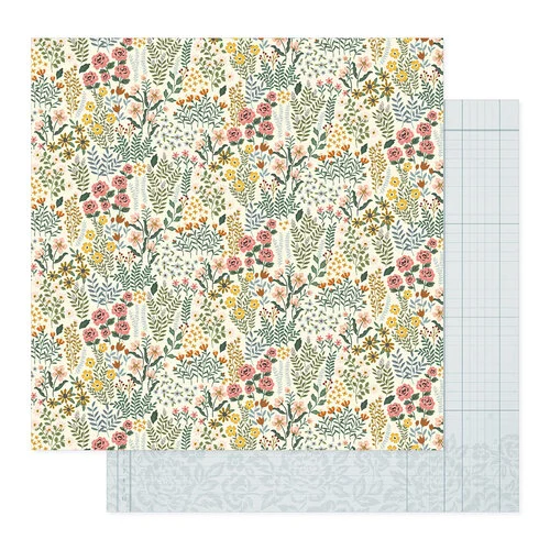Maggie Holmes - Forever Fields Collection - 12 x 12 Double Sided Paper - Flowering Fields