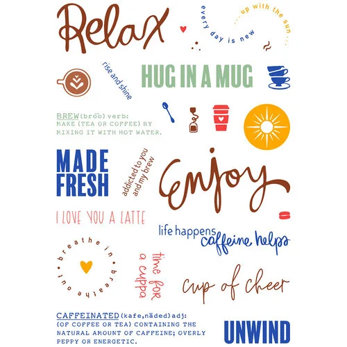 LDRS Creative - Clear Photopolymer Stamps - Morning Brew Collage