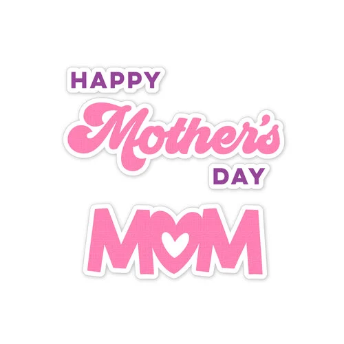 Scrapbook.com - Decorative Die Set - Happy Mother's Day