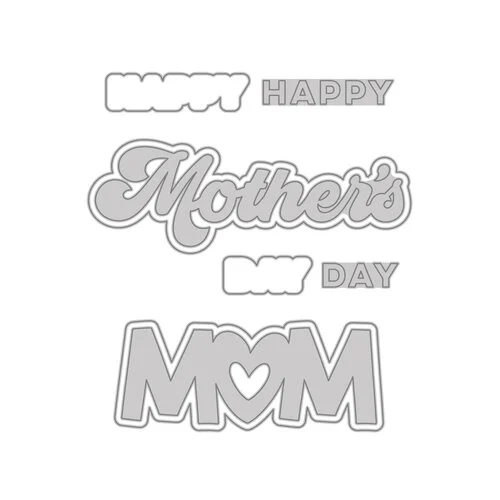 Scrapbook.com - Decorative Die Set - Happy Mother's Day