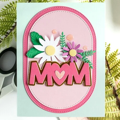 Scrapbook.com - Decorative Die Set - Happy Mother's Day