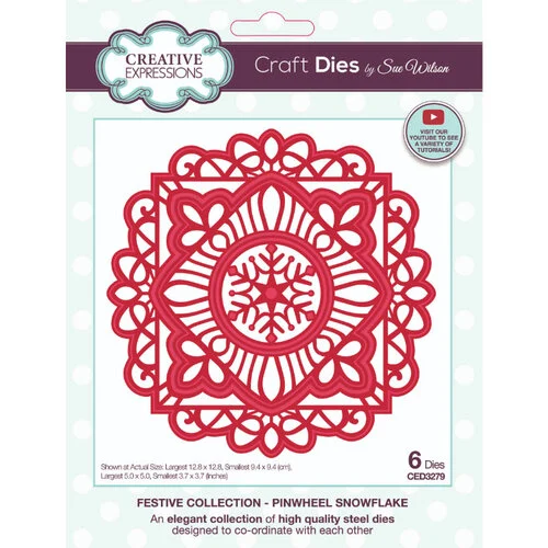 Creative Expressions - Festive Collection - Craft Dies - Pinwheel Snowflake 1 Creative Expressions - Festive Collection - Craft Dies - Pinwheel Snowflake
